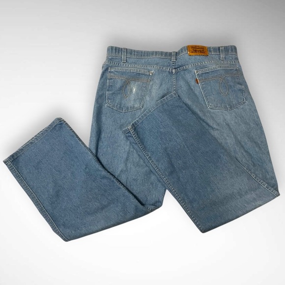LEVI'S Men's Vintage Orange Label Light Wash Bootcut Relaxed Fit Size 42x30 - Picture 4 of 8